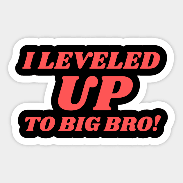 I Leveled up to Big Bro New Brother Gift Sticker by wapix